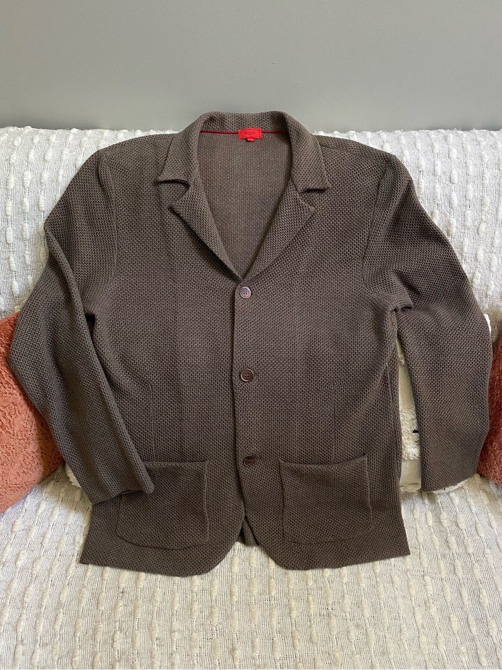 {Isaia} Merino Wool Sweater Blazer